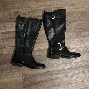Naturalizer Black Over the Knee Boots with Buckles